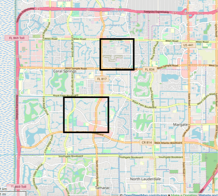 most dangerous neighborhoods in coral springs