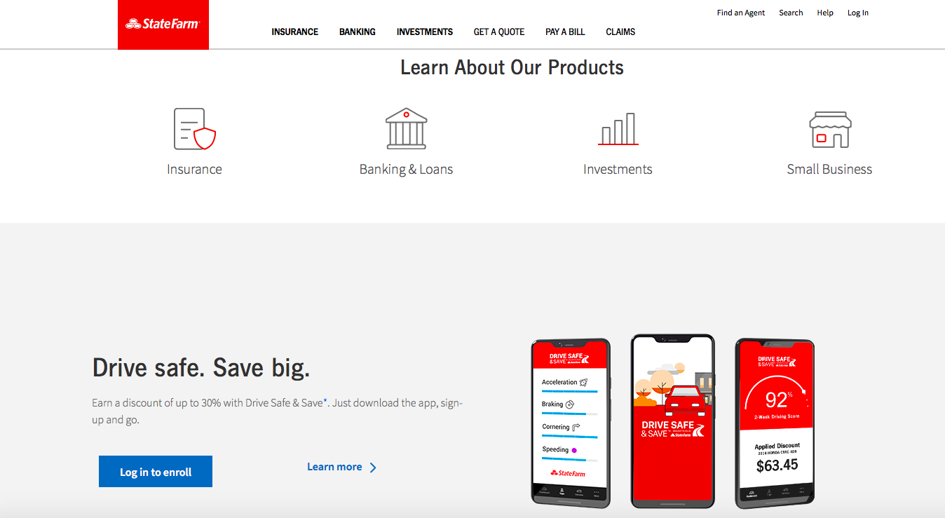 home page state farm website