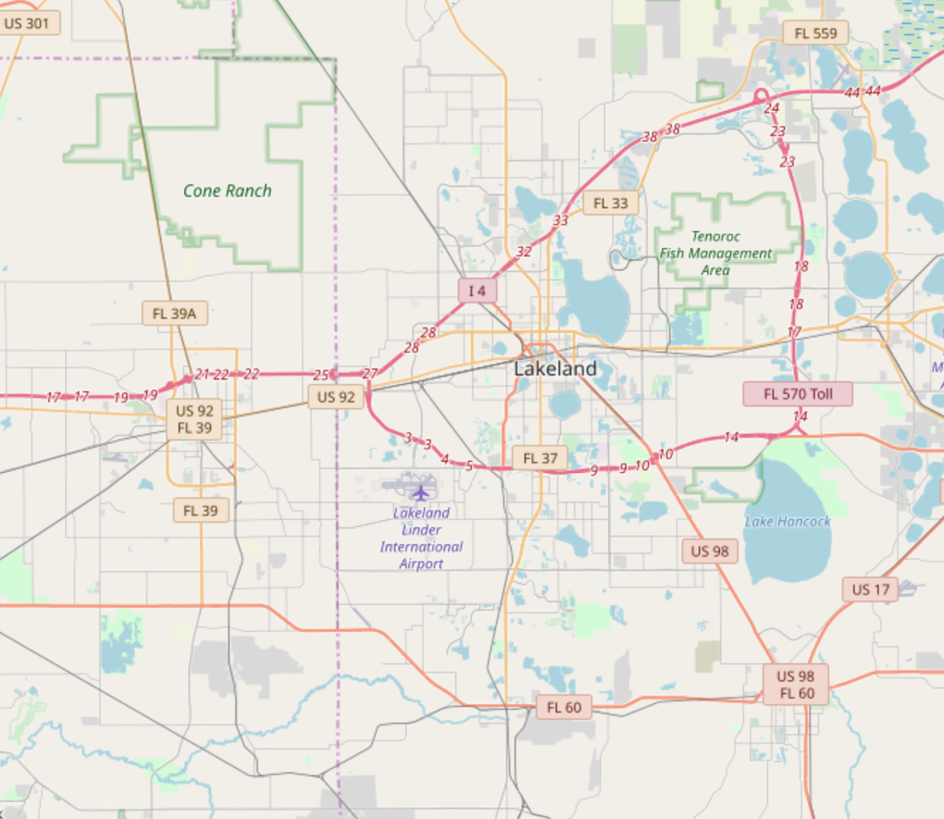 Lakeland Map